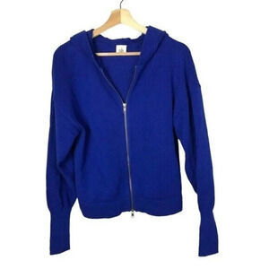 Cabi Royal Blue Dress Up Zip Hoodie Sweater S #5460